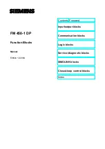 Preview for 1 page of Siemens FM 458-1 DP Manual