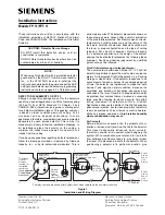 Предварительный просмотр 1 страницы Siemens FPT-11 Installation Instructions