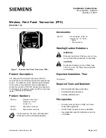 Siemens FPX Installation Instructions preview
