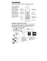 Siemens Gigaset 2400 Quick Reference Manual preview