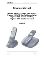 Preview for 1 page of Siemens Gigaset 4000 Comfort Service Manual