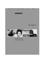 Предварительный просмотр 1 страницы Siemens Gigaset 4015 Classic Operating Instructions Manual