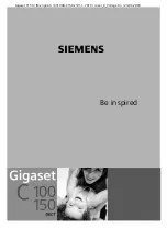 Siemens Gigaset C100 DECT Owner'S Manual preview