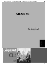 Preview for 1 page of Siemens Gigaset CL1 Manual