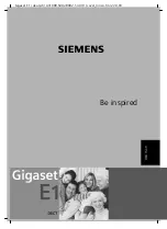 Siemens Gigaset E1 Manual preview