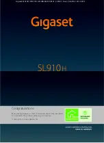 Preview for 1 page of Siemens Gigaset SL910H User Manual