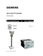 Siemens GPS1000 2XV9450-1AR82 User Manual preview