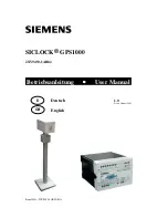 Preview for 1 page of Siemens GPS1000 2XV9450-1AR82 User Manual