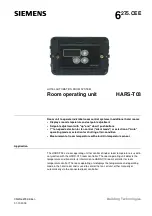 Siemens HARS-T03 Series Manual preview