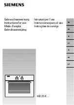 Siemens HB 25 K Series Instructions For Use Manual предпросмотр