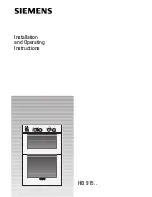 Siemens HB 915 Series Installation And Operating Instructions Manual предпросмотр