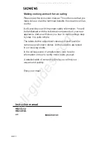 Siemens HB24D 52 Series Instruction Manual предпросмотр