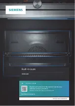 Предварительный просмотр 1 страницы Siemens HB636GB 1 Series Instruction Manual