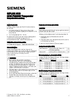 Siemens HCS PM4000 Temperatur Compact Operating Instructions preview