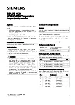 Предварительный просмотр 3 страницы Siemens HCS PM4000 Temperatur Compact Operating Instructions