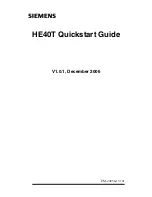 Siemens HE40T Quick Start Manual preview