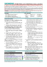 Siemens Helios ST700 Installation Note preview