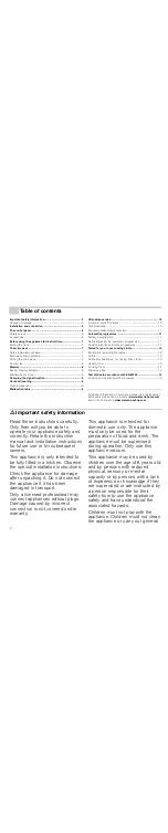 Preview for 2 page of Siemens HF15M552B Instruction Manual