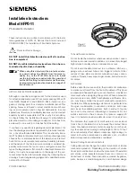 Siemens HFPO-11 Installation Instructions preview