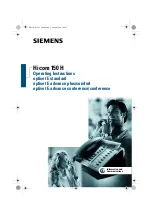 Предварительный просмотр 1 страницы Siemens hicom 150 H optiset E standard Operating Instructions Manual