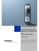 Предварительный просмотр 1 страницы Siemens HiPath 3000 V3.0 or later Gigaset M1 Professional Operating Manual