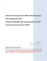 Preview for 1 page of Siemens HiPath
3550 Quick Start Manual