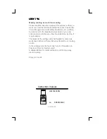 Предварительный просмотр 1 страницы Siemens HM 744205 N Instruction Manual