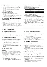 Preview for 15 page of Siemens HN878G4.6 User Manual And Installation Instructions