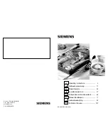 Предварительный просмотр 1 страницы Siemens Hobs Operating Instructions Manual