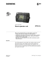 Siemens HOTEL SOLUTION HTC3.2 Series Quick Start Manual предпросмотр