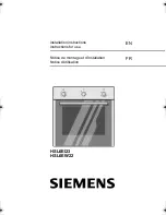 Предварительный просмотр 1 страницы Siemens HSL6EI23 Installation Instructions & Instructions For Use