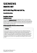 Preview for 1 page of Siemens IE FC M12 Plug PRO 4x2 Compact Operating Instructions