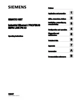 Siemens IE/PB LINK PN IO Operating Instructions Manual preview