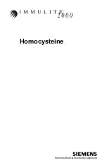 Siemens Immulite Homocysteine 2000 User Manual preview