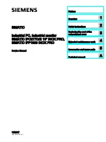 Siemens INOX PRO SIMATIC IFP1900 Service Manual preview