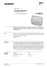 Siemens INTELLIGAS LYA14 Series Quick Start Manual preview
