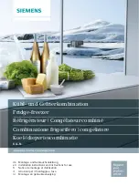 Предварительный просмотр 1 страницы Siemens iQ300 KA N Series Installation Instructions And Instructions For Use