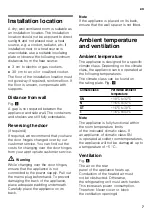 Preview for 7 page of Siemens iQ500 KS V Series Instructions For Use Manual