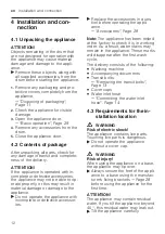 Preview for 12 page of Siemens IQ500 WM14UQ92GB User Manual And Installation Instructions