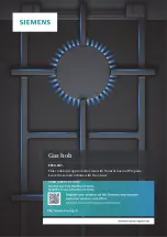 Preview for 1 page of Siemens iQ700 ER9A SD7 Series User, Installation And Maintenance Instructions