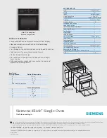 Siemens iSlide HB30S51UC Specifications preview