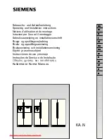 Preview for 1 page of Siemens KA58NA40 Operating And Installation Instructions