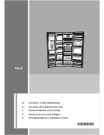 Preview for 1 page of Siemens KA62DP91 Operating And Installation Instructions