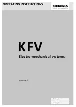 Siemens KFV Operating Instructions Manual preview