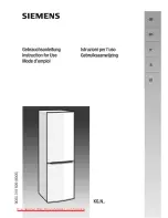 Siemens KG..N.. Instructions For Use Manual preview