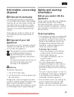 Preview for 17 page of Siemens KG..N.. Instructions For Use Manual