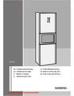 Предварительный просмотр 1 страницы Siemens KG..W SERIES Instructions For Use Manual