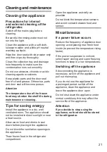 Preview for 21 page of Siemens KG28UA290K Instructions For Use Manual