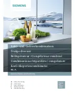 Siemens KG39FSB30 User Manual preview