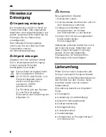 Preview for 8 page of Siemens KI27F Series Instructions For Use Manual